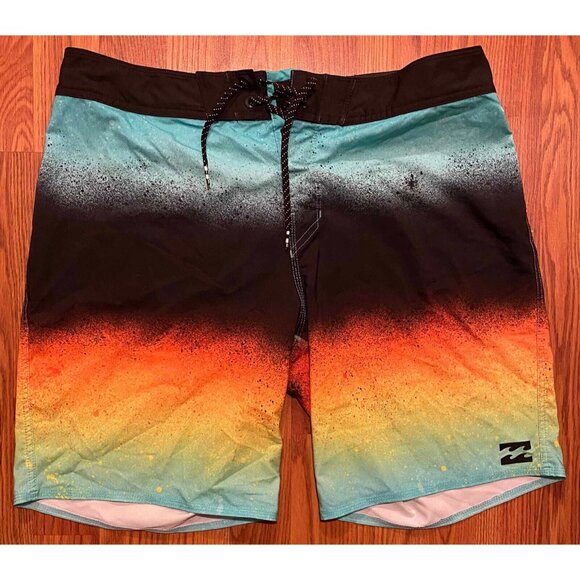 Billabong Platinum X Tribong Board Shorts Mens 38 9" Sunset Ombre Swim Trunks - Picture 1 of 7